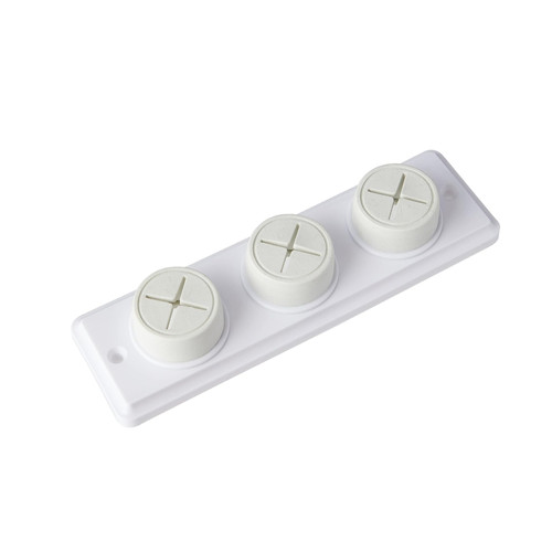 White push rubber - white, push-in
