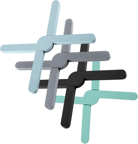 Foldable silicone trivets - silicone, trivets,