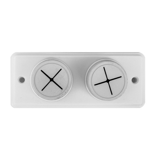White double towel holder - double,
